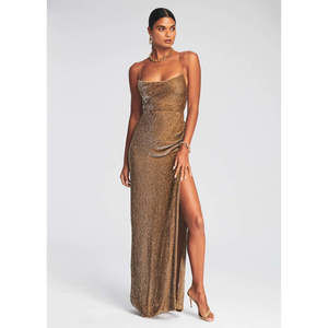 Retrofete Gold Maxi Dress